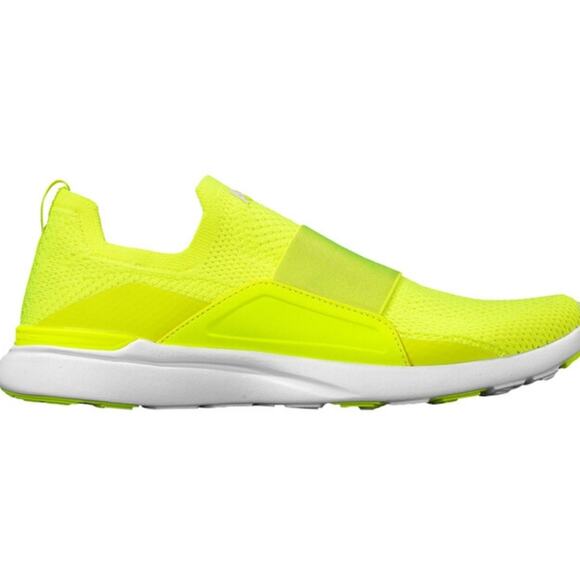 APL TechLoom Bliss Men’s Running Sneakers - Bright Yellow Energy White NEW 11.5 - Picture 2 of 15